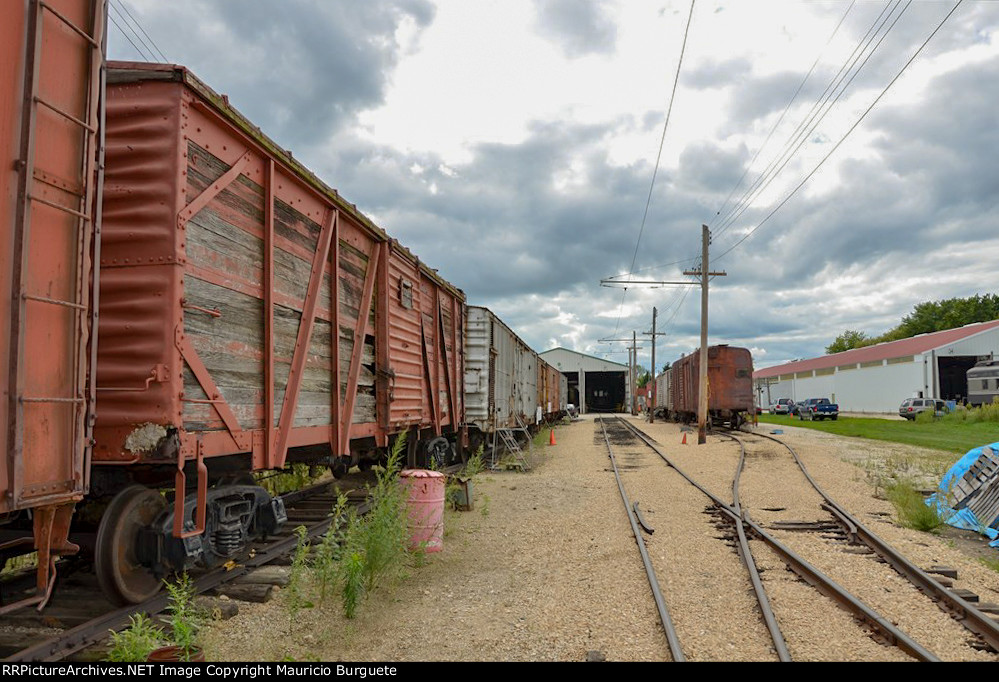 Box Cars and Reefer on the yard